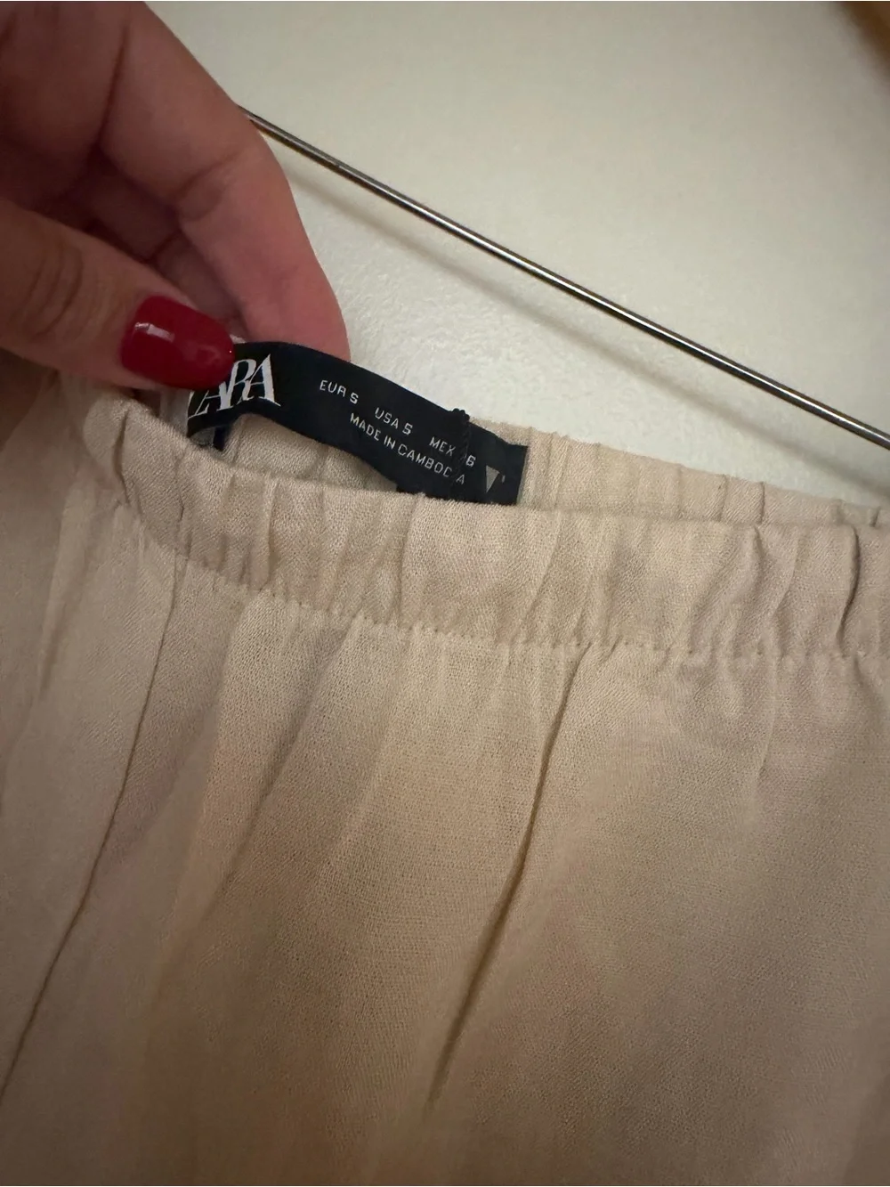 NWT Zara LINEN BLEND PALAZZO PANTS